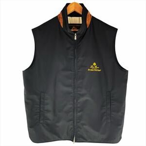 LORO PIANA Storm System Virgin Wool Blend Black Vest Suede Collar Men's Size XXL